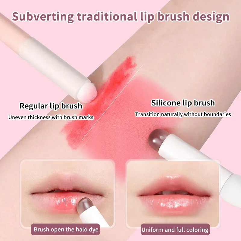 Silicone Lip Brush With Cover Angled Concealer Brushes Lip Balm Lip Gloss Angled Head Concealer Brushes Cat Paw Make Up Brushes — image 4