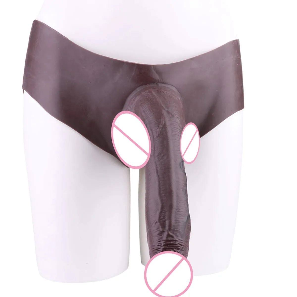 Silicone Boxer Shorts Pants With Realistic Hollow Dildo Lifelike Penis Sleeve Pants For Men Adult Couple's Sex Toy Sexshop