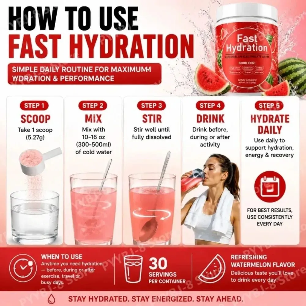 Electrolyte Drink Powder 158g 30 Serving with Sodium Potassium Magnesium Calcium Support Exercise Recovery Energy Enhancement — image 6