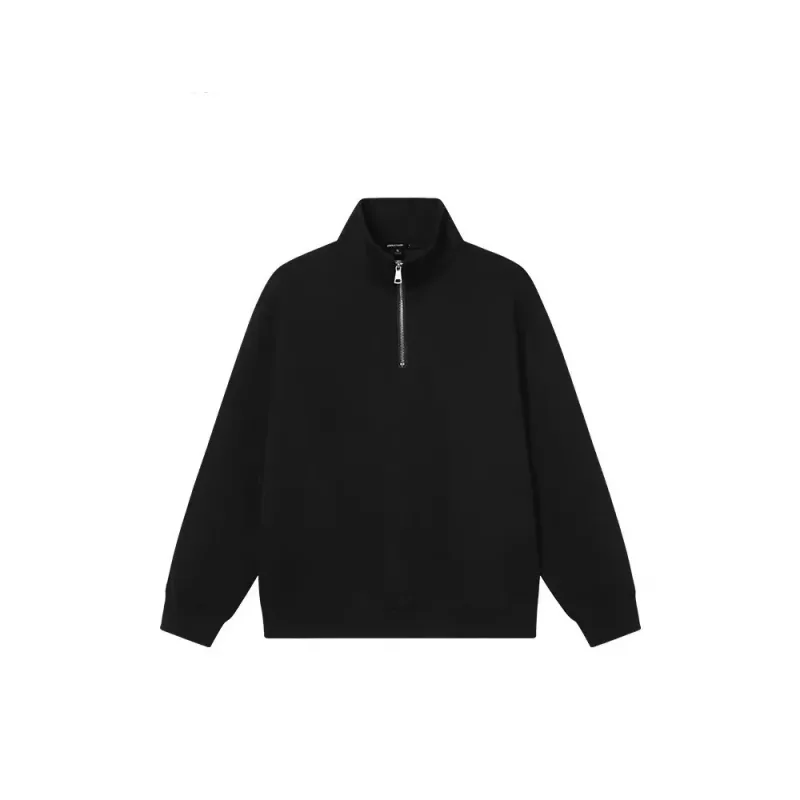 Spring Autumn new Casual Half Zipper stand collar sweatshirt Trend Simple slim men Pullover long sleeve tops Men's sweatshirt — image 9