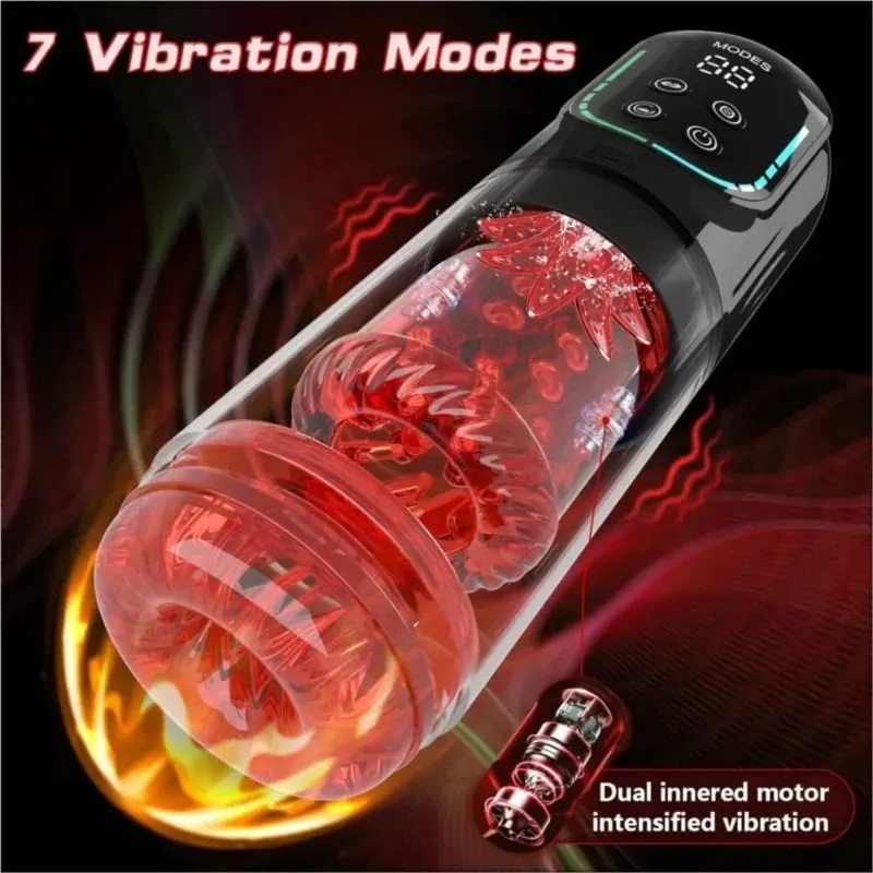 APP LED Automatische Männliche Masturbation Tasse 7 Saugen Rotierenden Lecken Stoß Modi Stroker Sex Spielzeug für Männer Blowjob Simulator — image 6