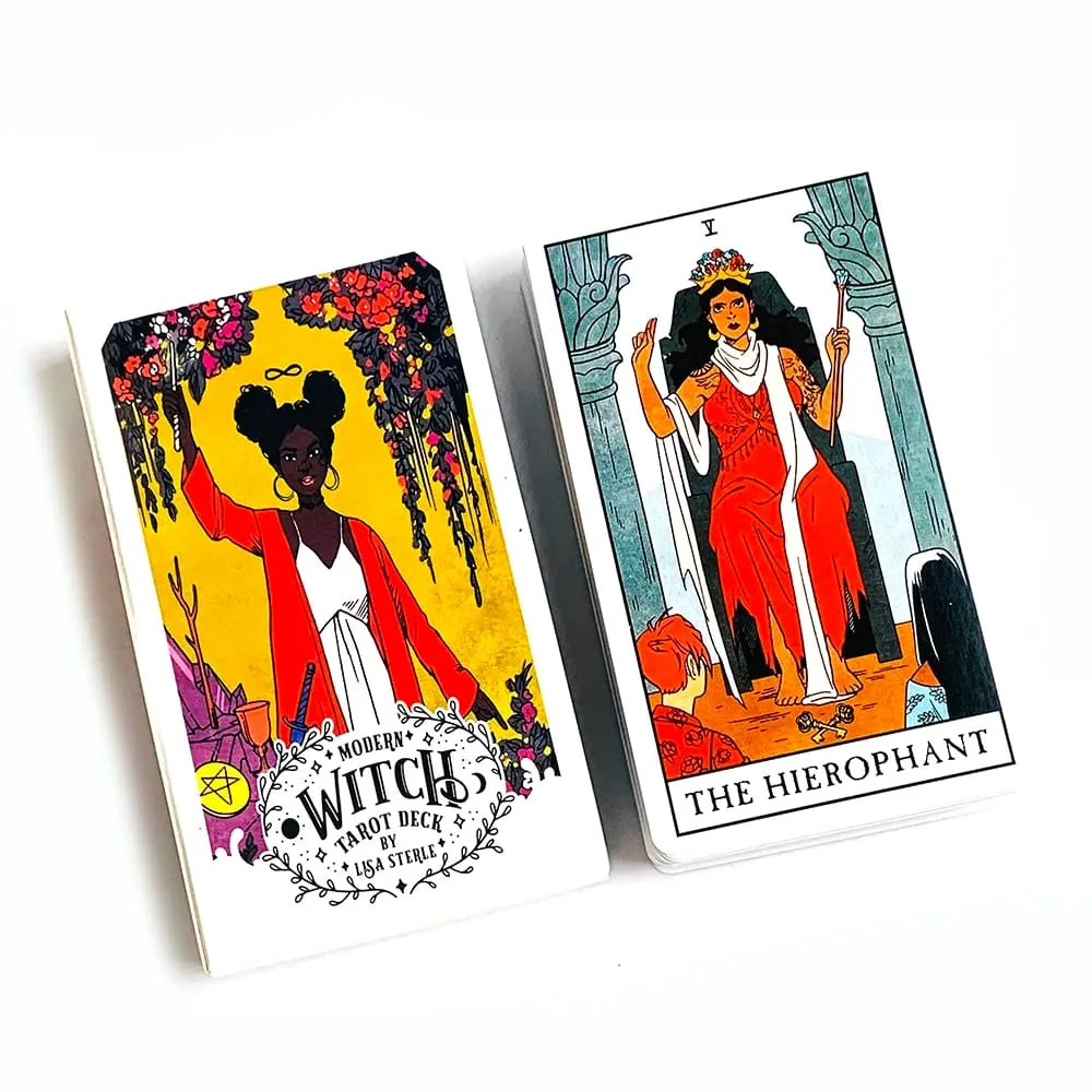 Modern Witch Tarot Cards A 78 Deck Oracle English Divination Borad Playing Games，Perfect For Beginners Women Girls Personal Use