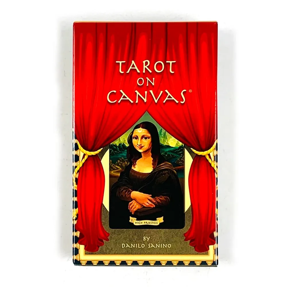 Tarot On Canvas Card Game 78 Classic Renaissance Masterpiece Oil Painting Tarot Deck Fate Divination Tarot Cards For Collectors