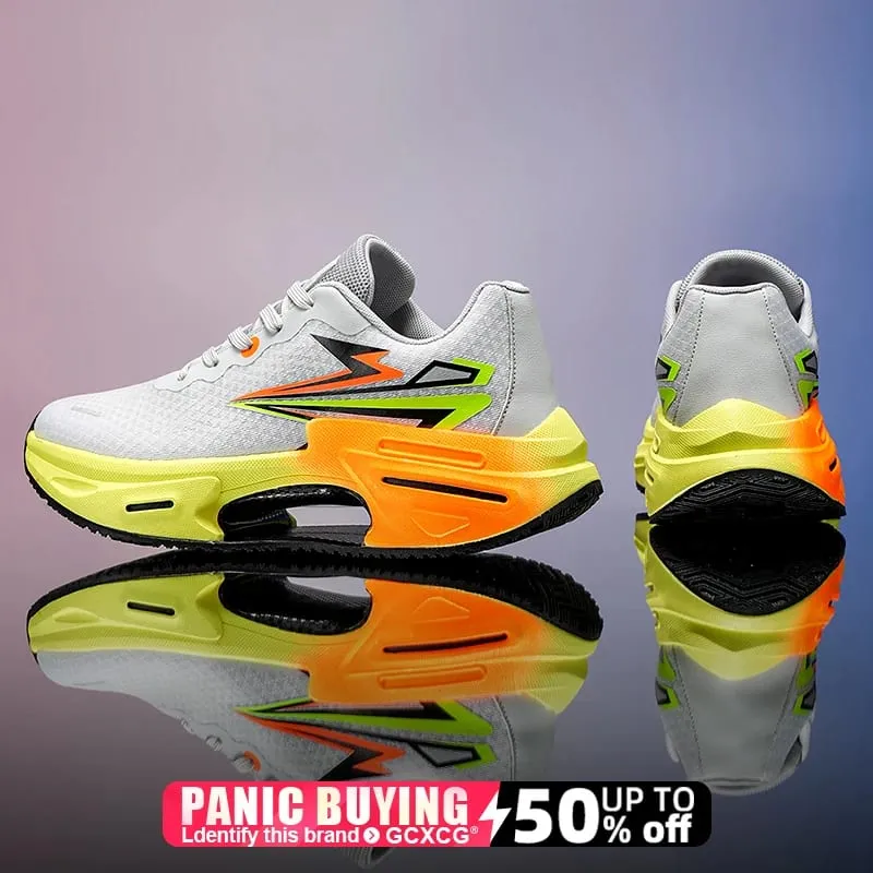 Men Running Shoes Carbon Board Marathon Sports Breathable Lightweight Women's Comfortable Athletic Nonskid Sneakers Size 36-48 — image 2