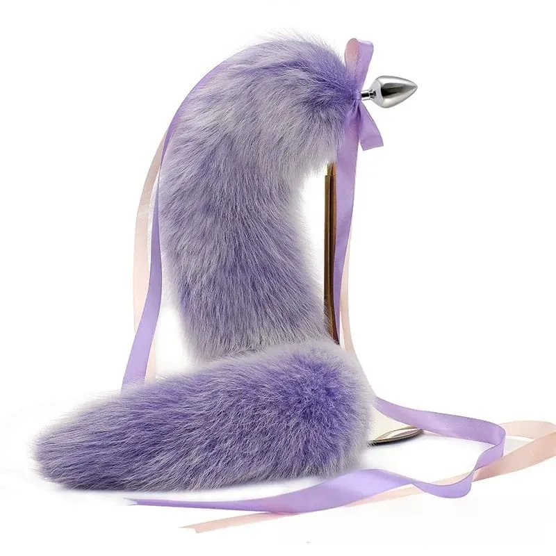 200cm Detachable Metal Butt Plug Fox Tail Cosplay Toys with Fetish Cosplay Fancy Dress Accessory for Couple BDSM Sex Flirt Prop — image 2