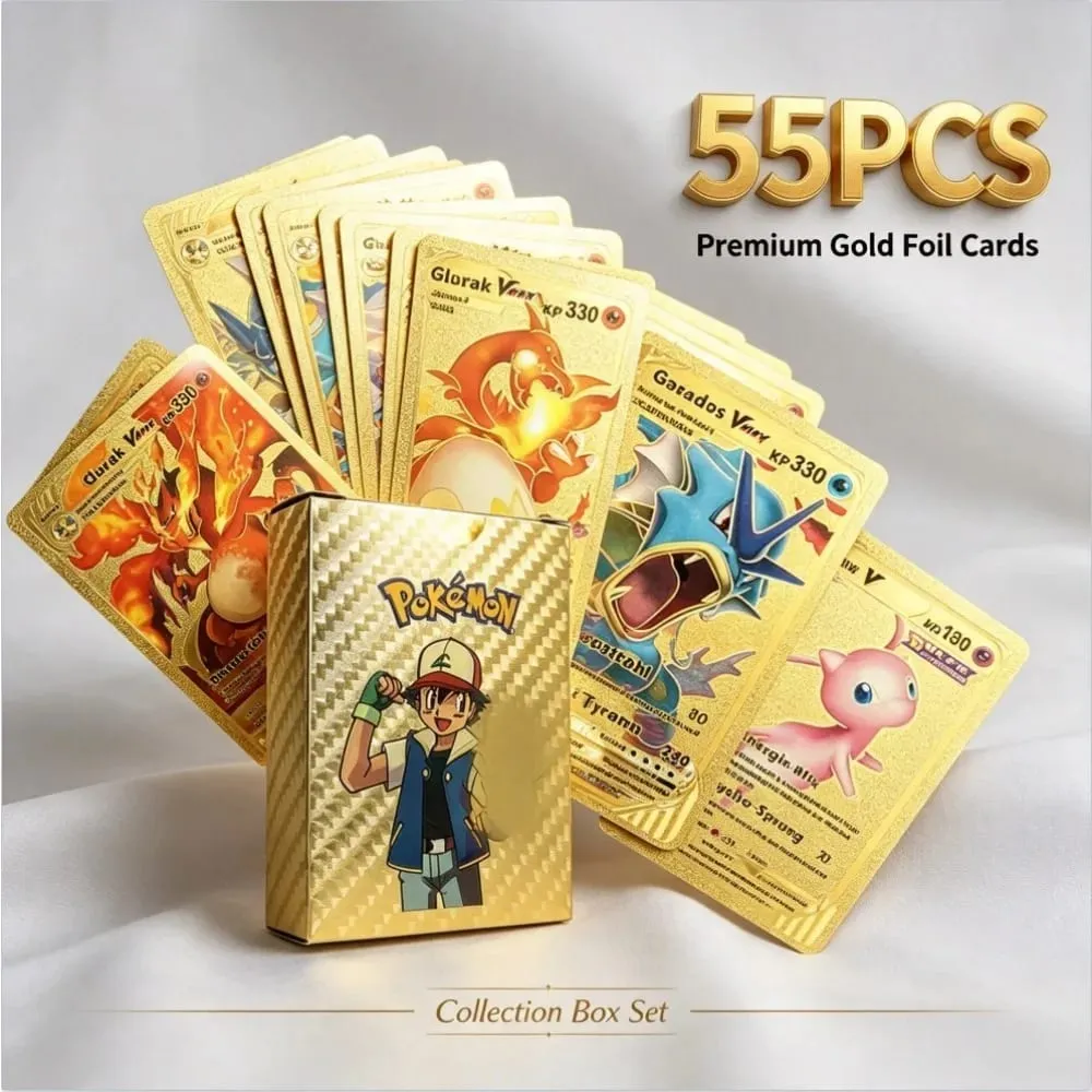 English version Golden Monster trading cards 55 cards with gift box rare shiny cards game cards anime collectibles — image 4