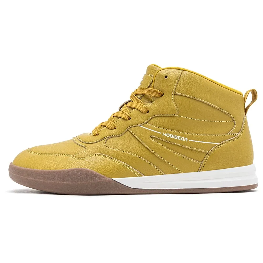 Wide Toe Box Walking Boots Unisex Artificial Leather Mid-Top Outdoor Ankle Shoe Lace Up Non-Slip Running Shoes
