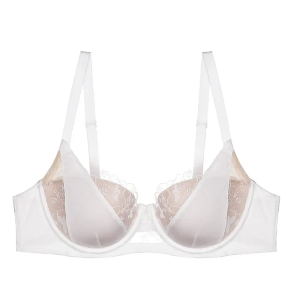 セクシーなBANERDANNI ชุดชั้นในลูกไม้สไตล์ฝรั่งเศสชุดบล็อกสีนุ่ม Underwire ถ้วยบาง Minimizer ลิฟท์สนับสนุน Comfort ชุดชั้นในสตรี M-40 — image 3