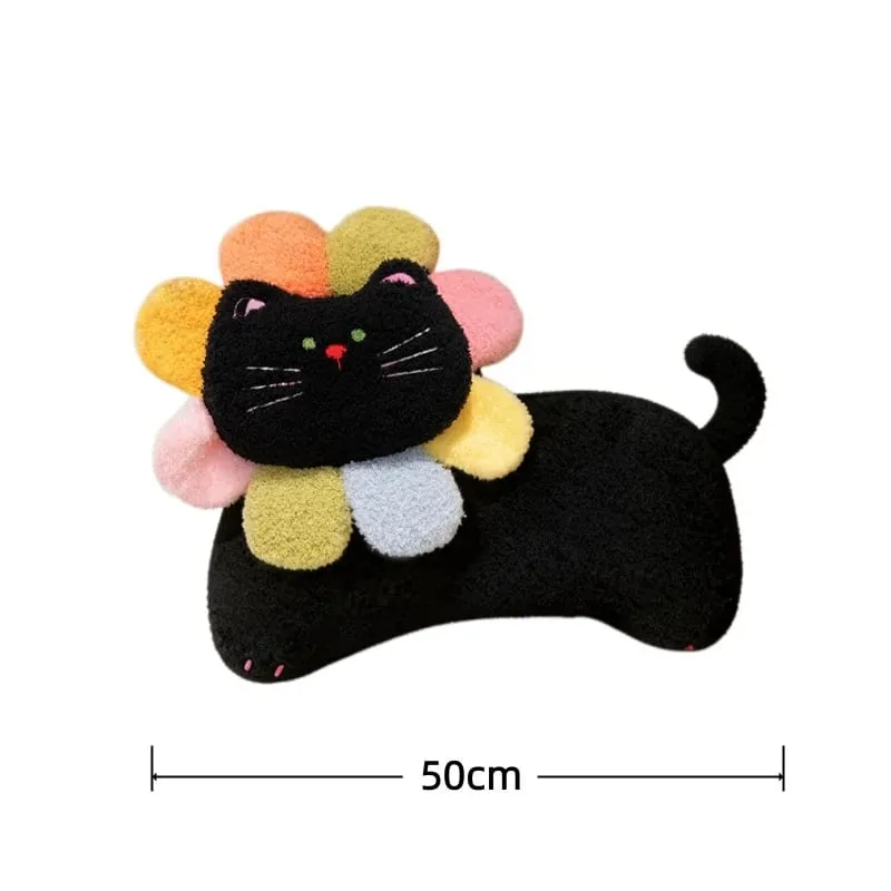 Spotted Cat Plush Pillow Flower Stuffed Cushion 50cm Adorably Soft Sofa Cushion Home Decor Toys Throw Pillow Birthday Gifts — image 11