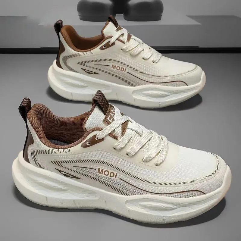 Casual Fashion Mens Sneakers Platform Increase Height Breathable Running Shoes Free Shipping Lightweight Non Leather Hiking — image 3