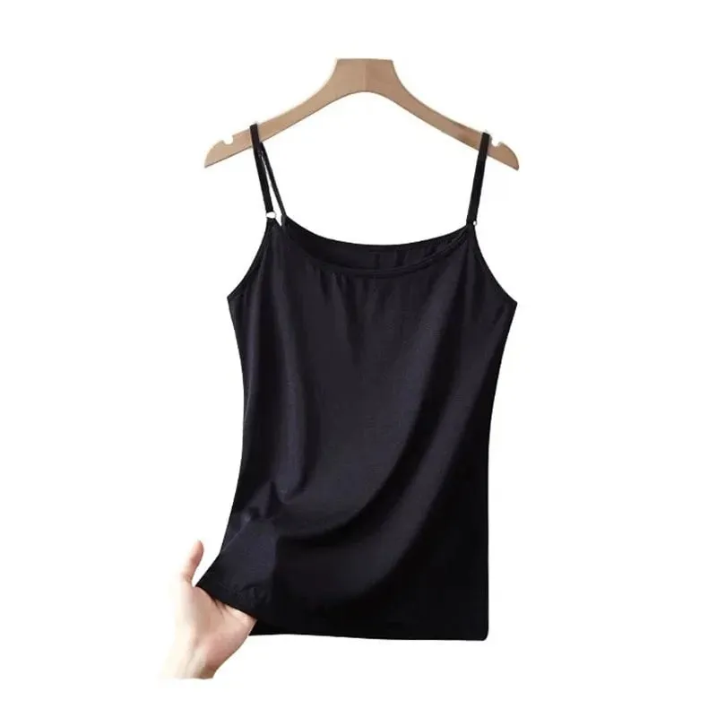 Cotton Feel Solid Sling Camisole Women Crop Top 35-75kg Sleeveless Sexy Slimming Vest Tank Base Tee Underwear Daily Staple 2026 — image 11