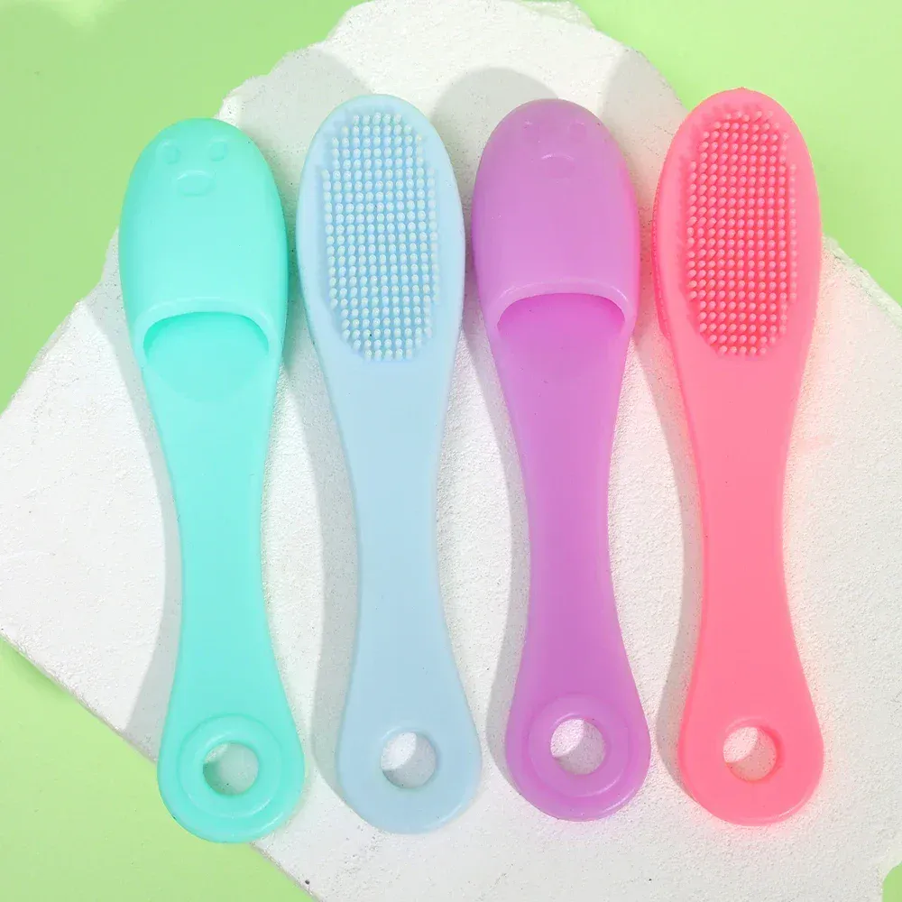 Silicone Nose Brush Facial Pore Cleaner Portable Blackhead Double-sided Massage Brushes Beauty Cleaning Tool Facial Nasal Scrub — image 6