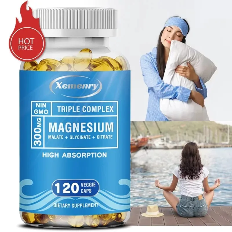 Triple Magnesium Complex Supplement - Contains Magnesium Glycine Malic Acid and Citrate To Relax Muscles and Improve SleepSupp — image 2