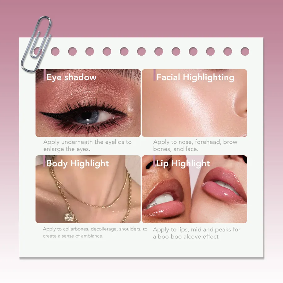 Jelly Eyeshadow Stick Holographic Pearl Shimmer and Delicate Glitter for Eye Brightening — image 4