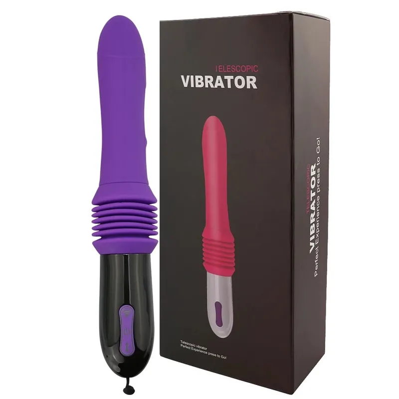 Wireless Remote Control Telescopic Cannon Machine Women's Pull-out Vibration Massage Orgasm Masturbation Device Adult Sex Toy