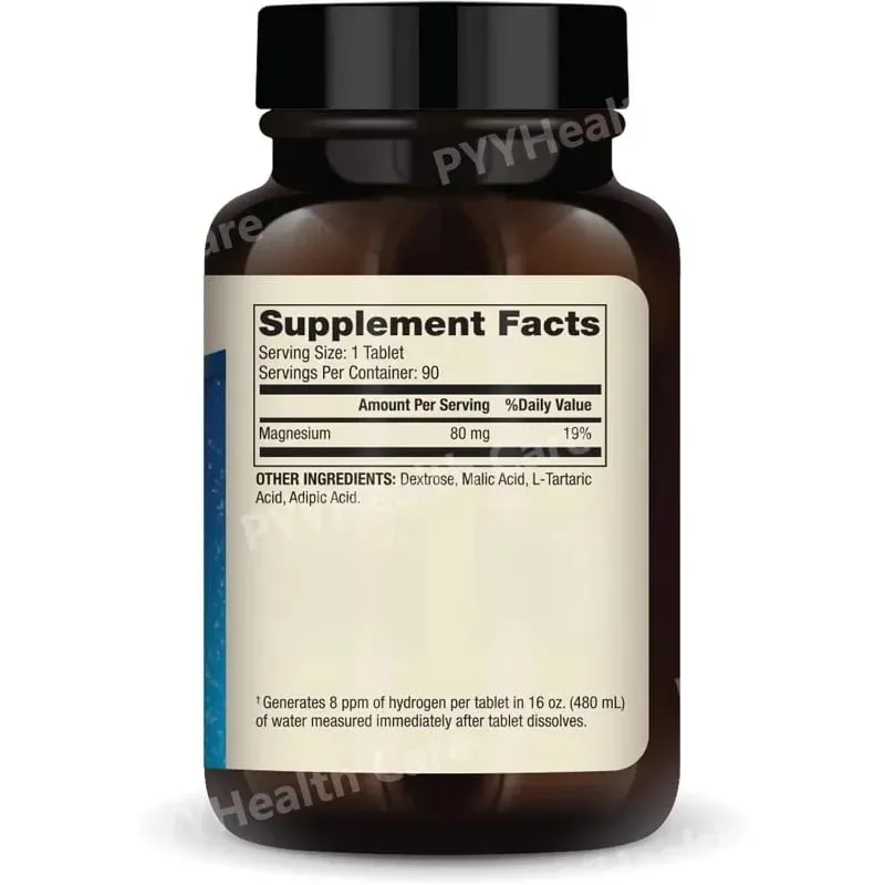 H2 Molecular Hydrogen - Supports Healthy Aging Cellular Energy & Brain Health - with Elemental Magnesium 90 Tablets GMO Free