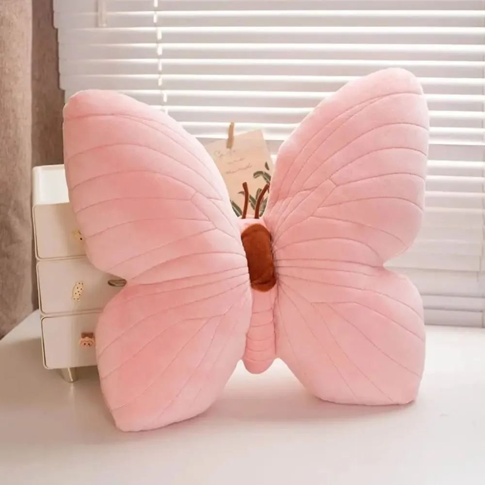 New Cute Butterfly Pillow Fashion Soft Toy Throwing Pad Christmas Gifts Girl Pink Toy Bedhead Pillow
