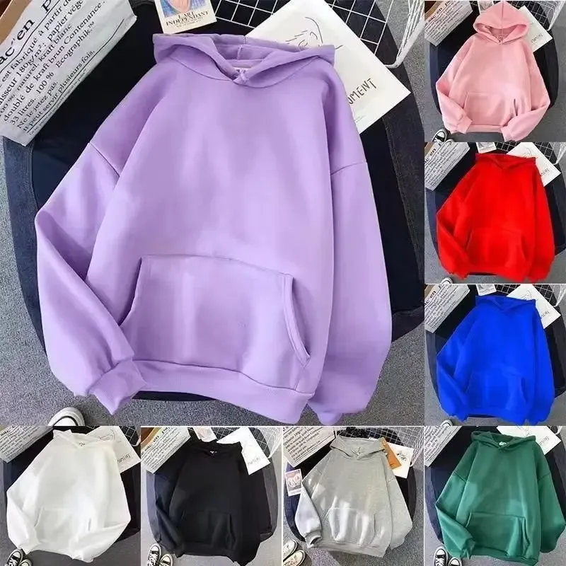 Men's Hoodies Women Pullover Spring Autumn Casual Hoodie Sweatshirts Solid Color Hoodies Oversize Black Sweatshirt For Male — image 5