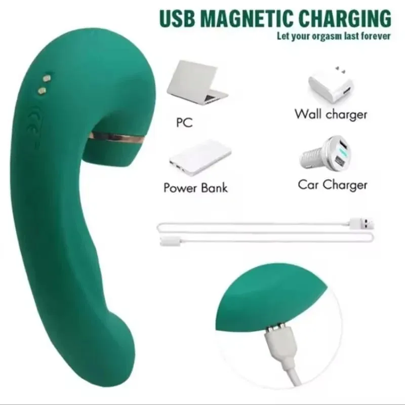10 Frequency Vibrator Sucking Massager Rechargeable Stimulator Adult Sex Toy for Women Couples