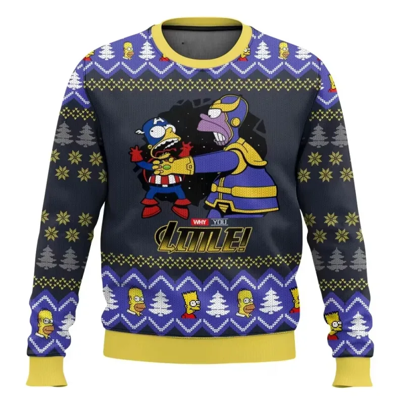 outono e inverno de volta ao futuro suéteres feios de Natal, camisas de anime de desenho animado para homens e mulheres, roupas — image 12