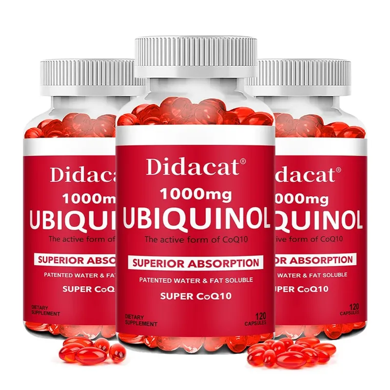 Ubiquinol CoQ10 Vegetable Softgels 1000mg Natural Antioxidant Supplement Cardiovascular Skin & Energy Wellness Support