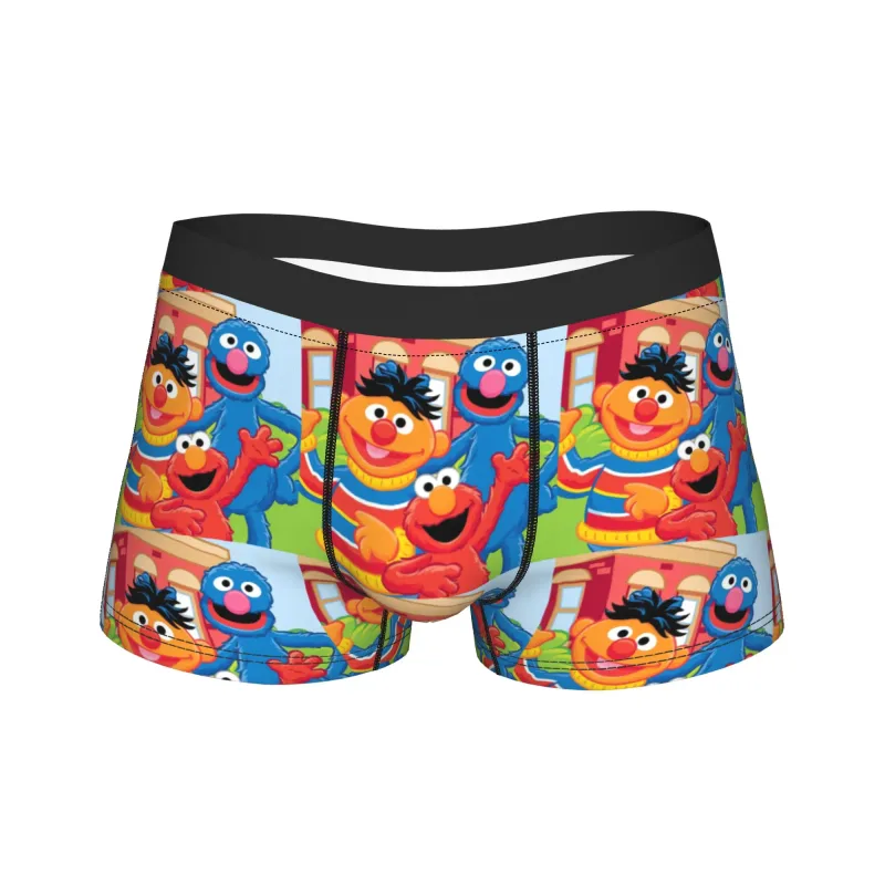 S-Sesames Streets Tango Elmo & Grover 속옷 남자 반바지 팬티 Funny Boxershorts 품질 세관 특대 팬티 — image 29