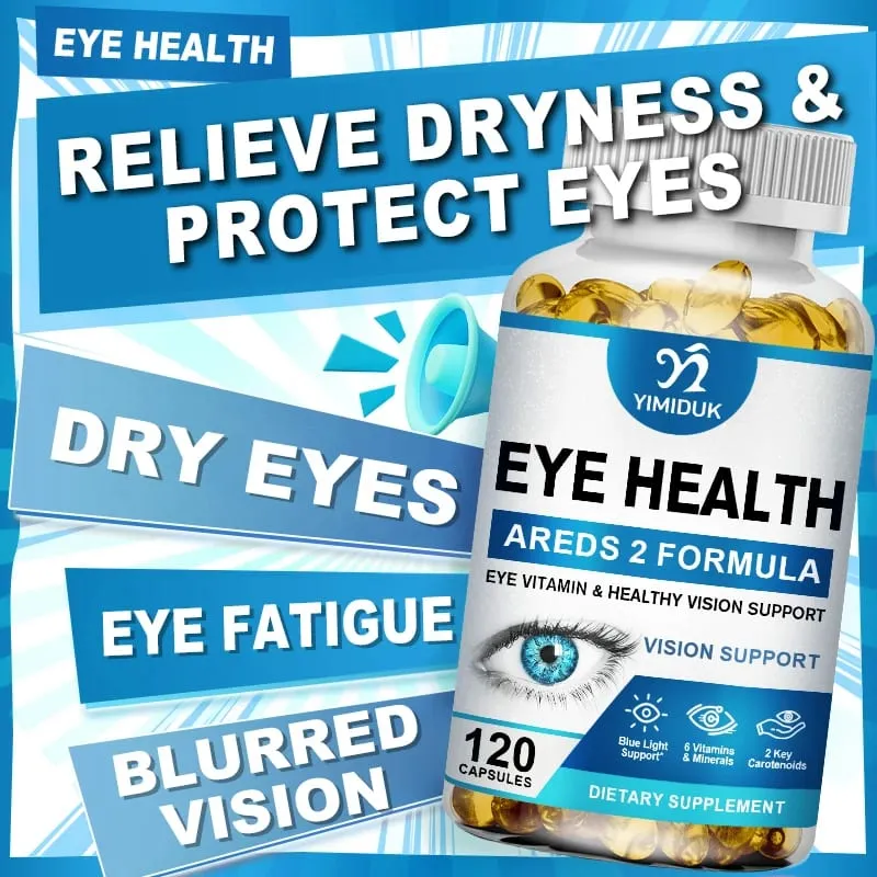 Advanced Eye Health Capsules with Vitamins C Support Blood Vessels & Overall Ocular Wellness Vision Sharpness Gluten-Free