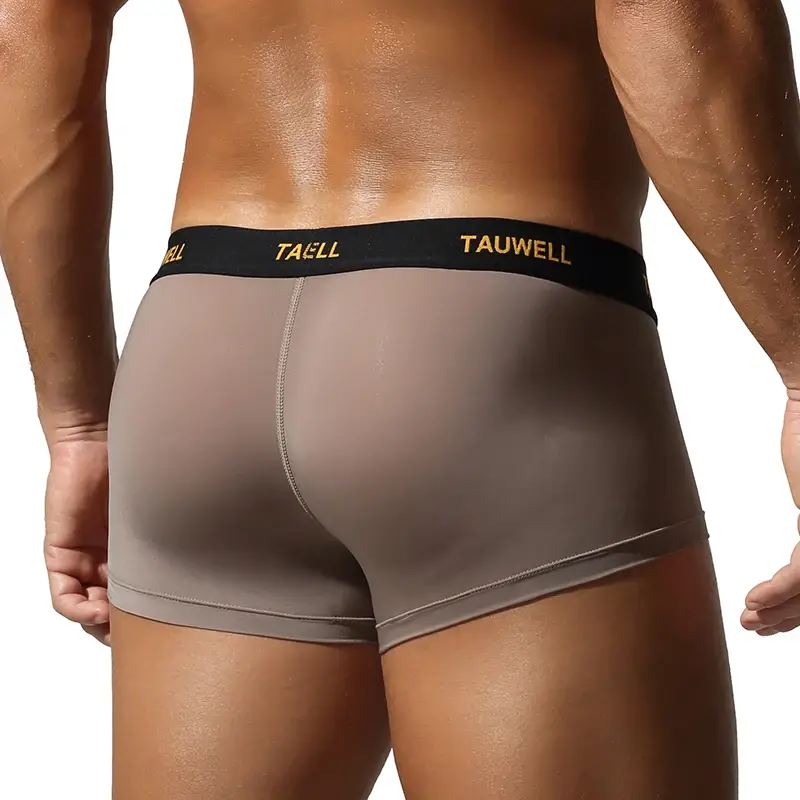 Herrenunterwäsche, bequem, kühl, dünn, sexy, halbtransparent, flacher Winkel, mit U-förmigem Beutel