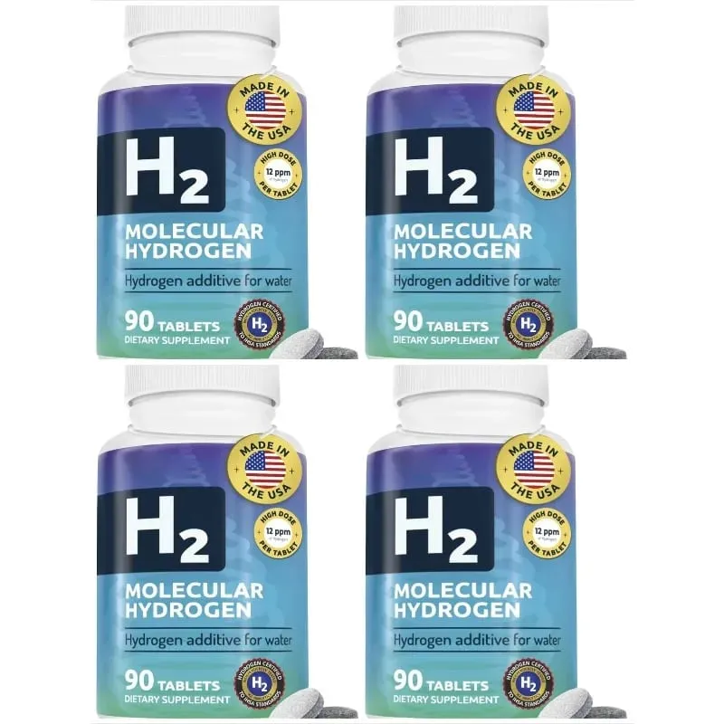 Molecular Hydrogen Tablets with Magnesium for Water Drink Muscle Relaxation Energy Metabolism Bone Health Support 90 Tablets