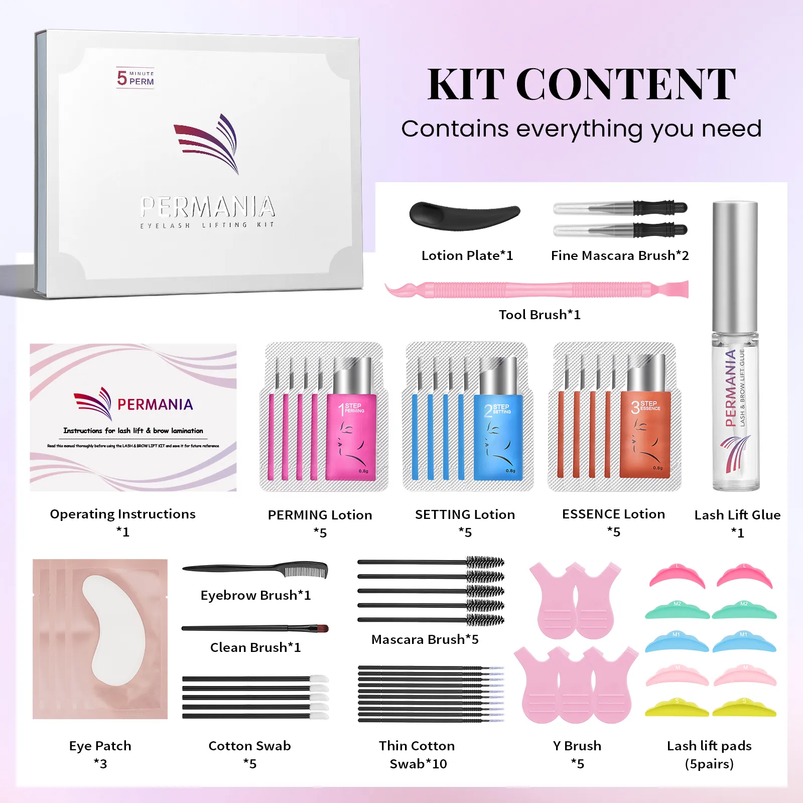 Long Lasting 5-8 Minutes Quick Lash Lifting Eyelash Perm Lash Lift Kit Curling Lashes Eyelash Enhancer Eye Makeup Tool
