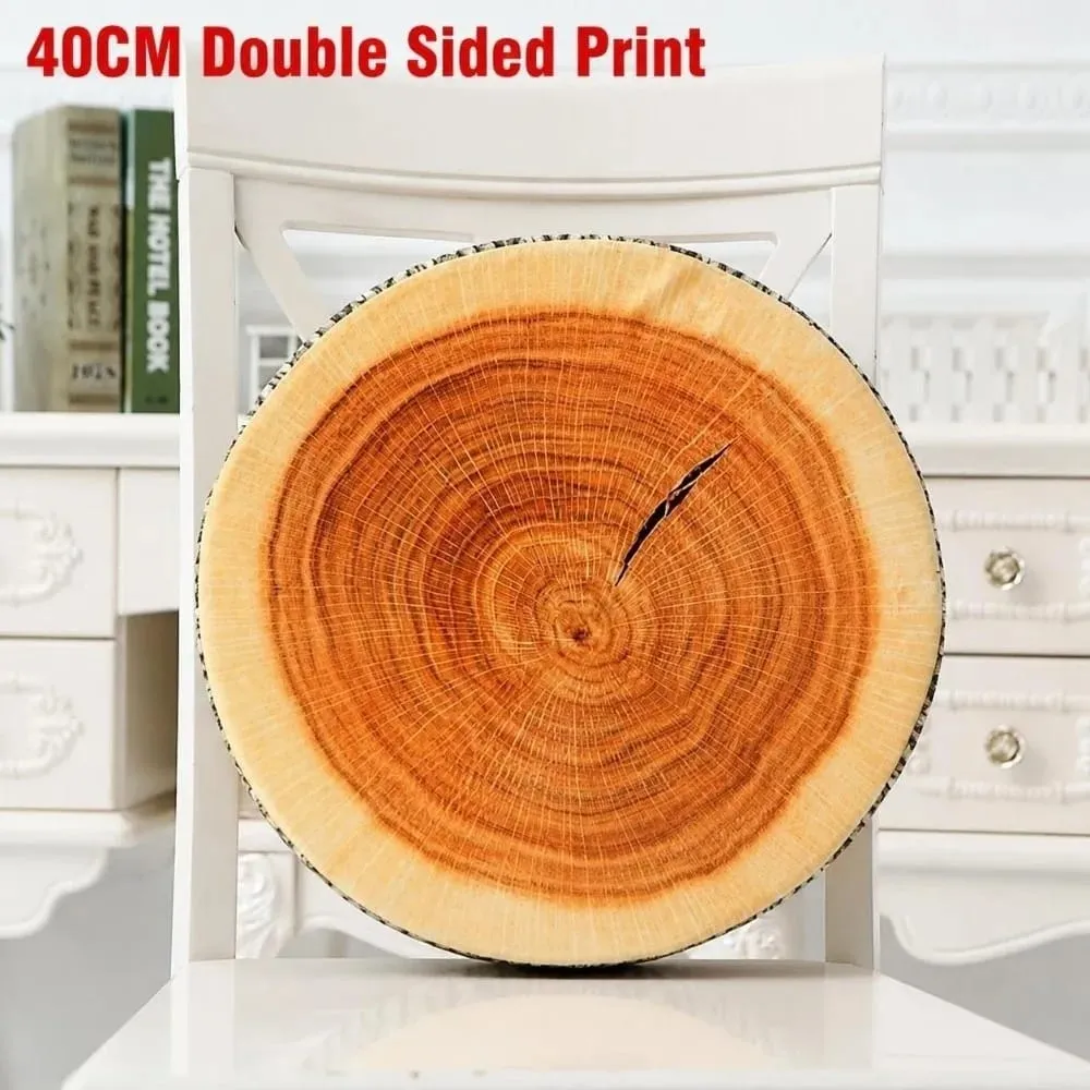Soft Round Fruit Pillow Simulation Fruit Slice Print Seat Cushion Stuffed Inner Plush Fabric Sofa Cushion Sofa Decor