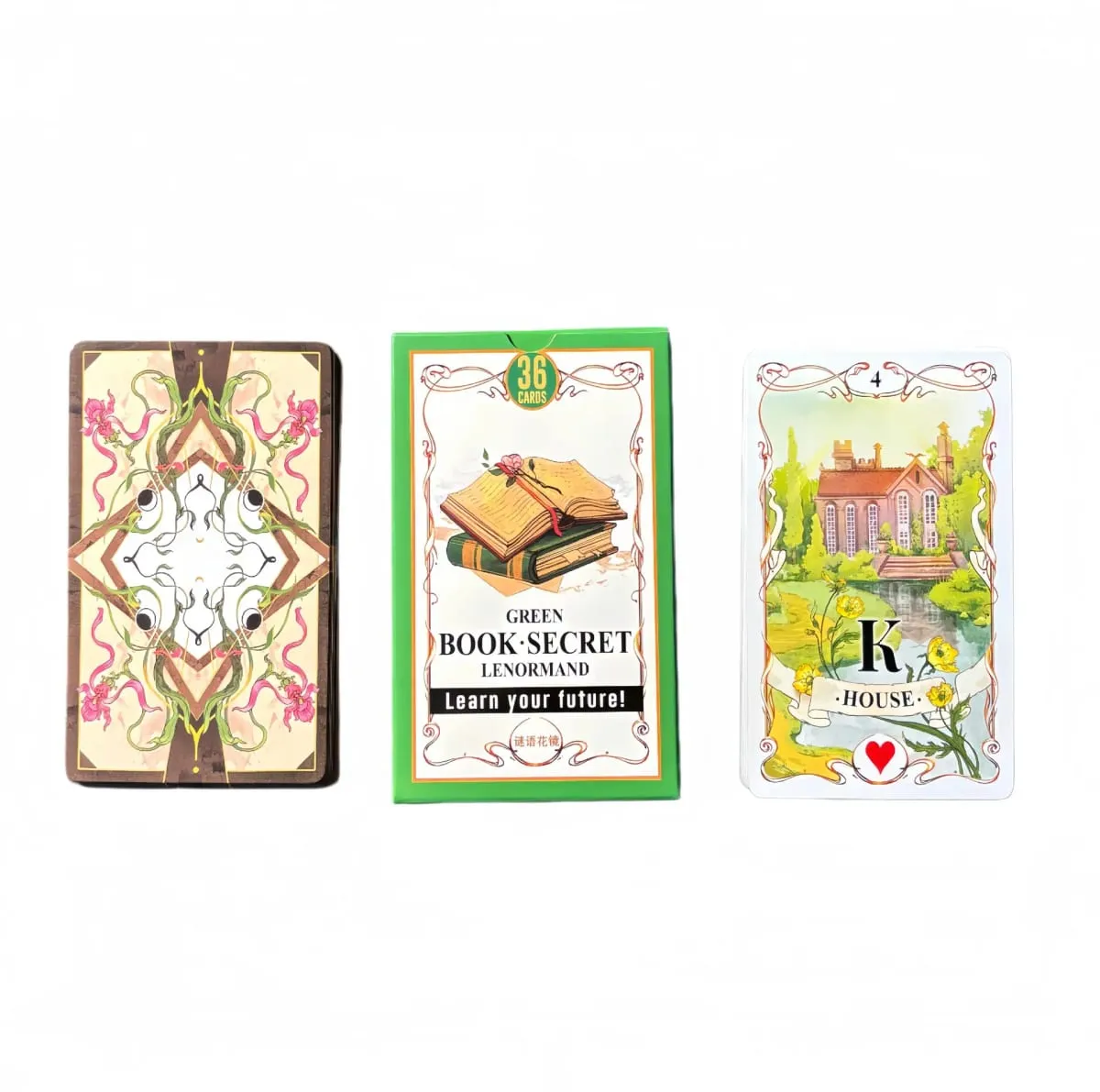 Green Book Secret Lenormand Oracle Cards 36PCs English Version Old Style Lenormand Oracle Card Divination Board Game — image 6