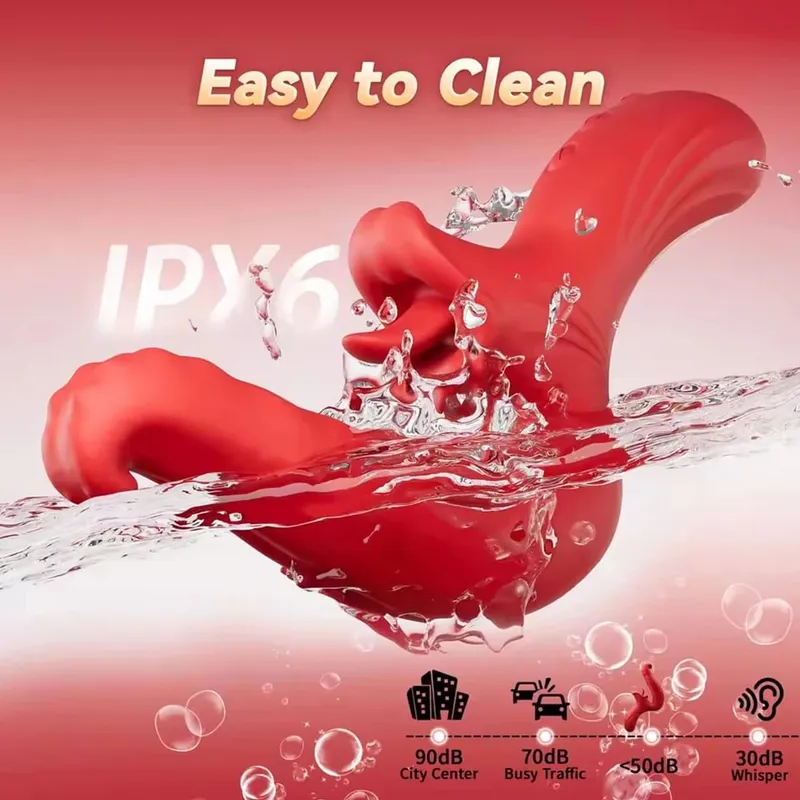 Powerful Tongue Vibrator for Women 10 Swing & 10 Licking Dildo Vibrators G Spot Clitoral Stimulator Female Masturbator Sex Toys — image 5