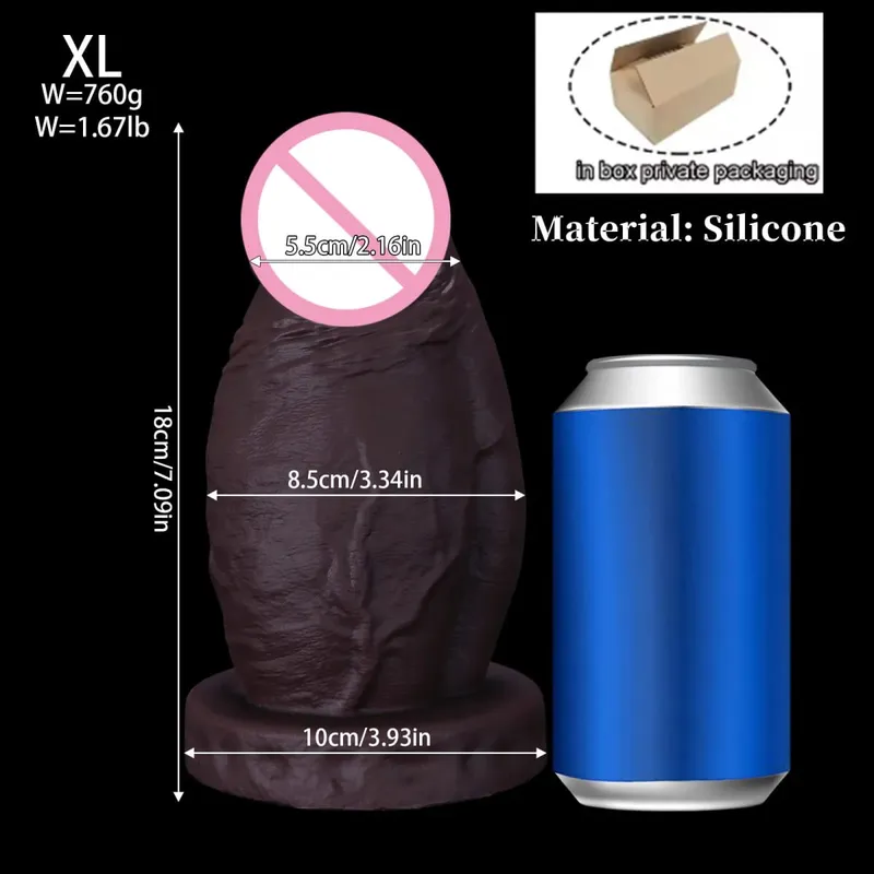 Nuevo realista, grande, enorme, grueso, consolador Anal, tapón Anal, gigante, grande, suave, de silicona, tapón Anal, expansor, entrenamiento, juguetes sexuales para adultos para mujeres — image 20