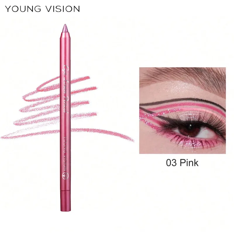 Pearl Shimmer Eyeliner Gel Glitter Green Eye Shadow Stick Matte Metallic Eye Makeup Waterproof Durable Easy to Color Highlighter