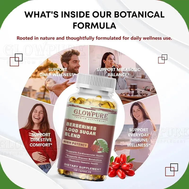 Berberine Capsules - Cardiovascular and Digestive Health Balance Liver Digestion Health with Ceylon Cinnamon Supplement — image 4