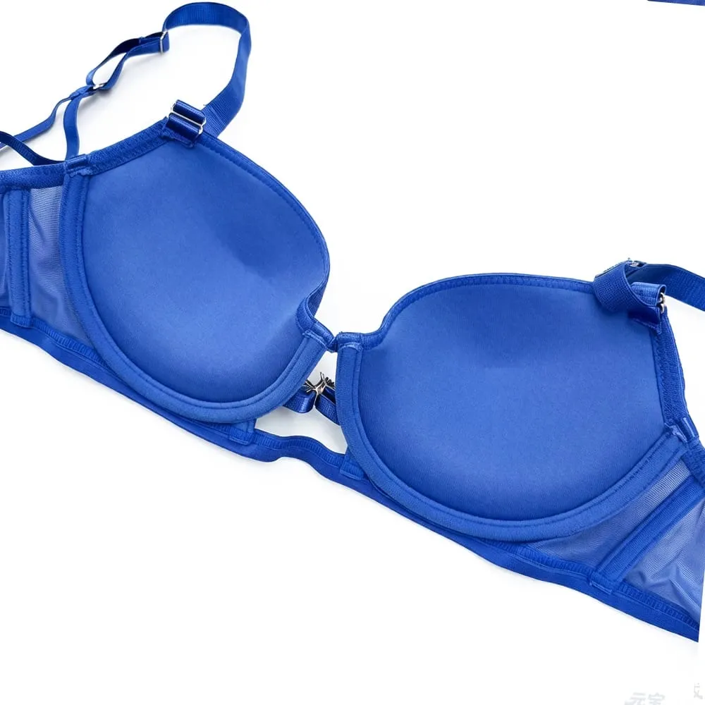 Metal Chain Mesh Underwire Bra Set Women Sexy Hollow Out 2 Piece Lingerie Push Up Bra & Panty — image 6