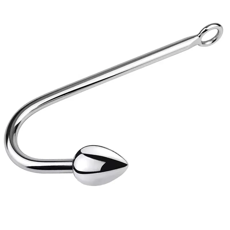 Small medium large 3 balls set metal anal hook beads head butt plug dilator prostate massager insert bdsm sex toy for male