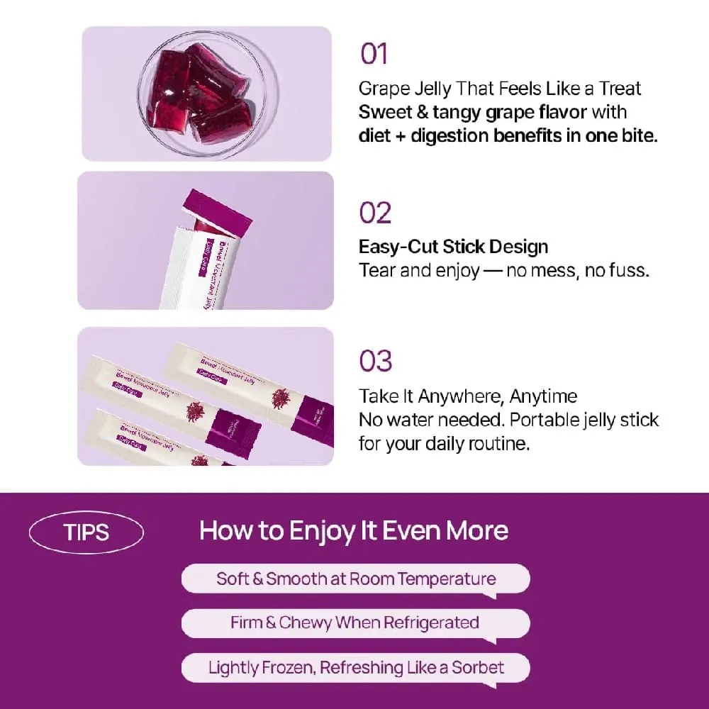 Bowel Movement Jelly (10 Days) - Garcinia Cambogia Jelly Sticks. Grape and Chia Seed. Polydextrose Collagen Hyaluronic Acid — image 7