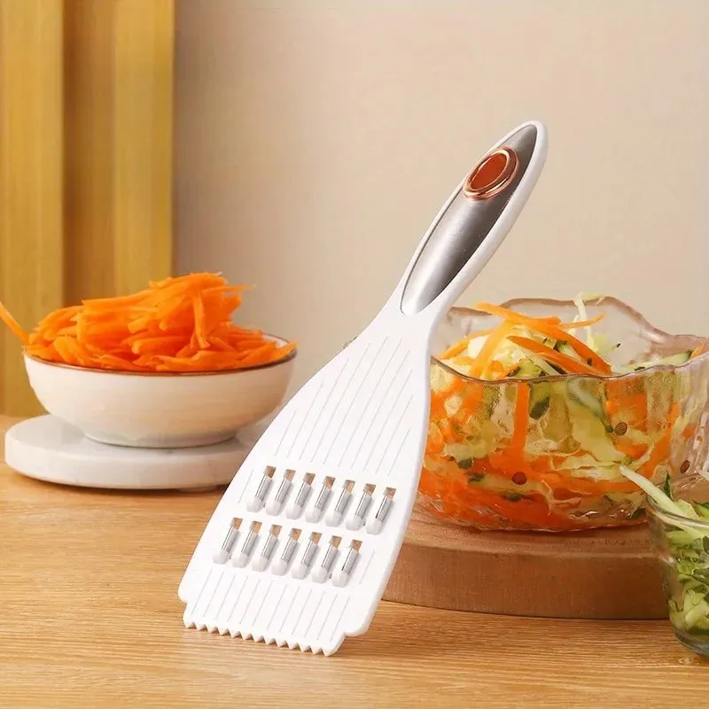 Multi-Functional Vegetable Slicer & Sharpener - Manual Food Cutter for Potatoes Carrots Fruits - Durable Plastic Kitchen Gadget