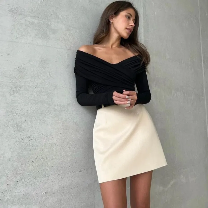 Red Sexy New Women's Bodysuits Spring Backless Corset Slim Fashion Crossed Bodysuits Long Sleeves Casual Female Elegant Rompers