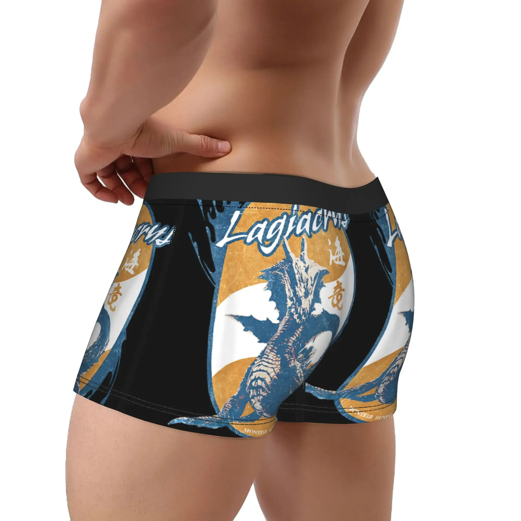 Wilds Lagiacrus BP Monster Hunter Underpants Breathbale Panties Men's Underwear Ventilate Shorts Boxer Briefs — image 3