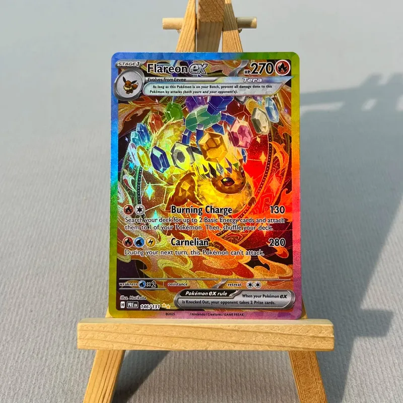 PRE PTCG5-001 Tcg proxy PKM Cards Vaporeon ex Espeon ex Rare Collection Battle Toys Gifts for Hobbies home play — image 11