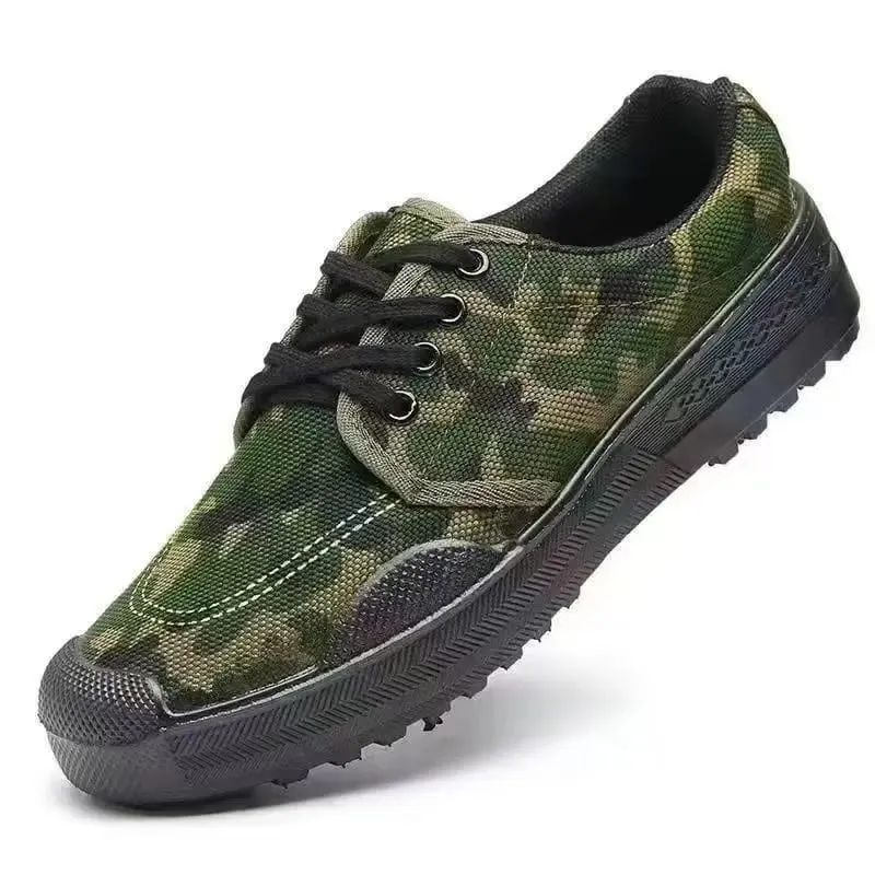 Men's Retro Canvas Shoes Vintage Military Style Sneakers Breathable Work Boots Non slip Casual Walking Footwear Outdoor Hiking — image 8