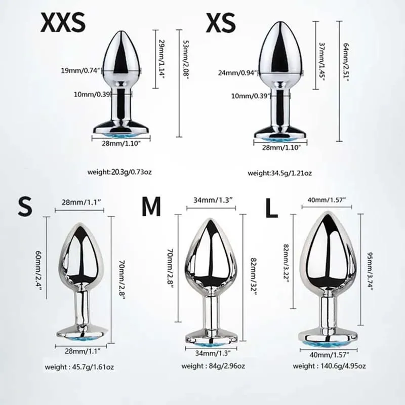 Stainless Steel round Butt Plug Anal Jewelry Stimulator Dildo for Couples Gay Sex Toys Adult Plug