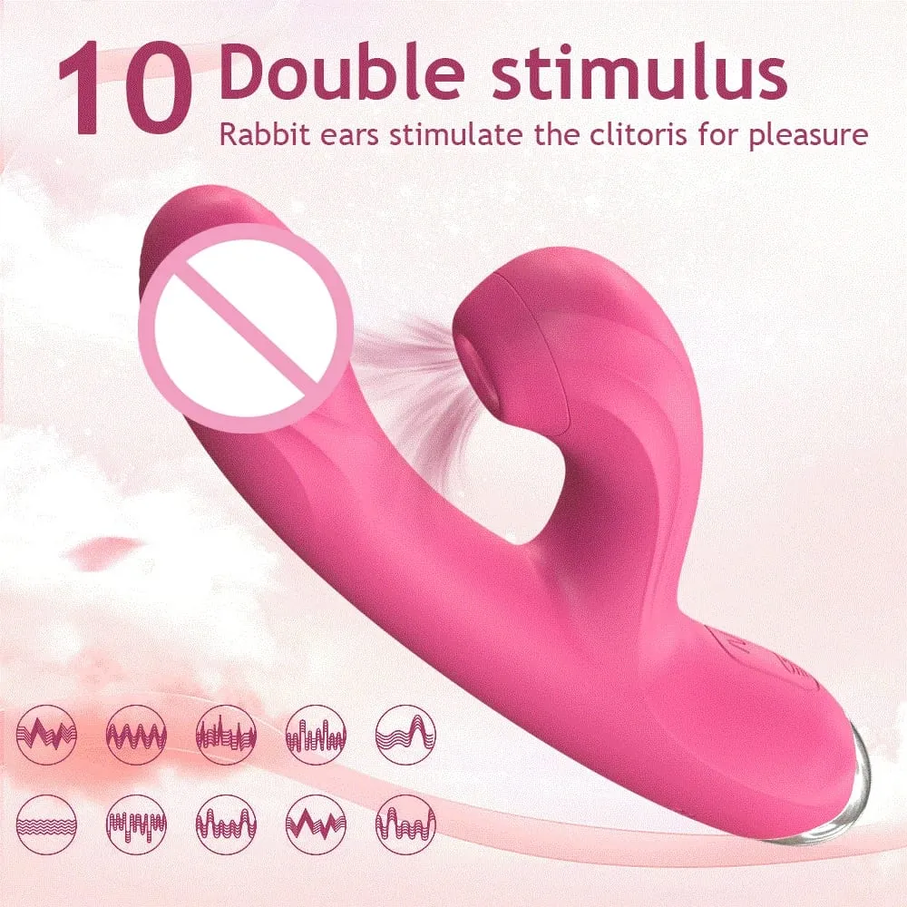 Simulation Dildo Clitoral Sucking G-spot Stimulation Massage 10 Frequency AV Vibrator for Female Masturbation Adult Sex Toys