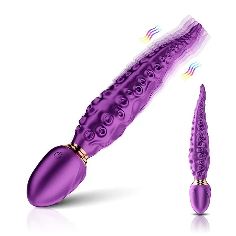 Octopus Tentacle Anal Vibrator Female G-Spot Clit Vagina Stimulation 360° Rotation Silicone Dildo Masturbation Sex Toys Women