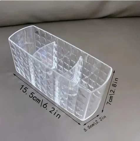 Layered Cosmetic Display Box Desktop Organizer with Compartments for Jewelry Makeup Brushes and Cosmetics