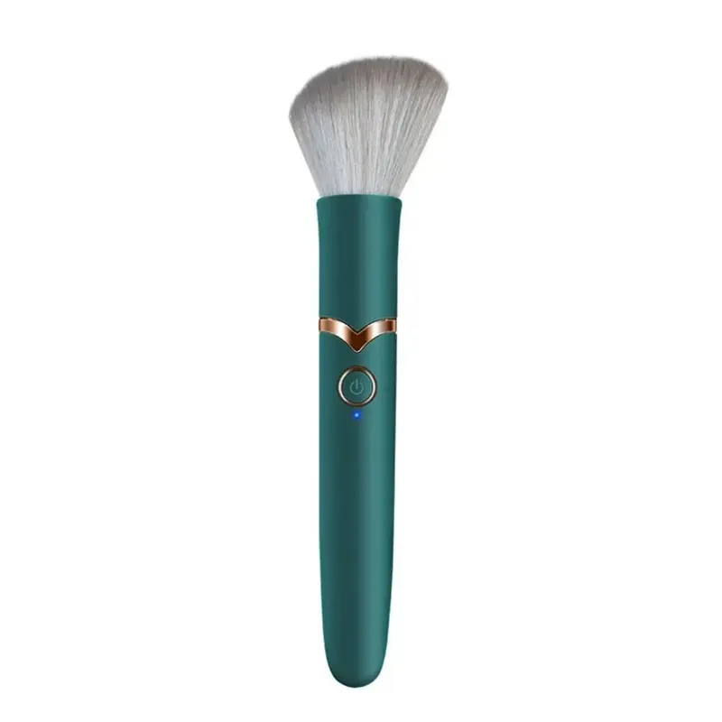 1 STK 2 i 1 elektrisk foundation børste Vibration Makeup Børste Multifunktion Blød Fluffy Bærbar Genopladelig Detail Makeup Værktøj