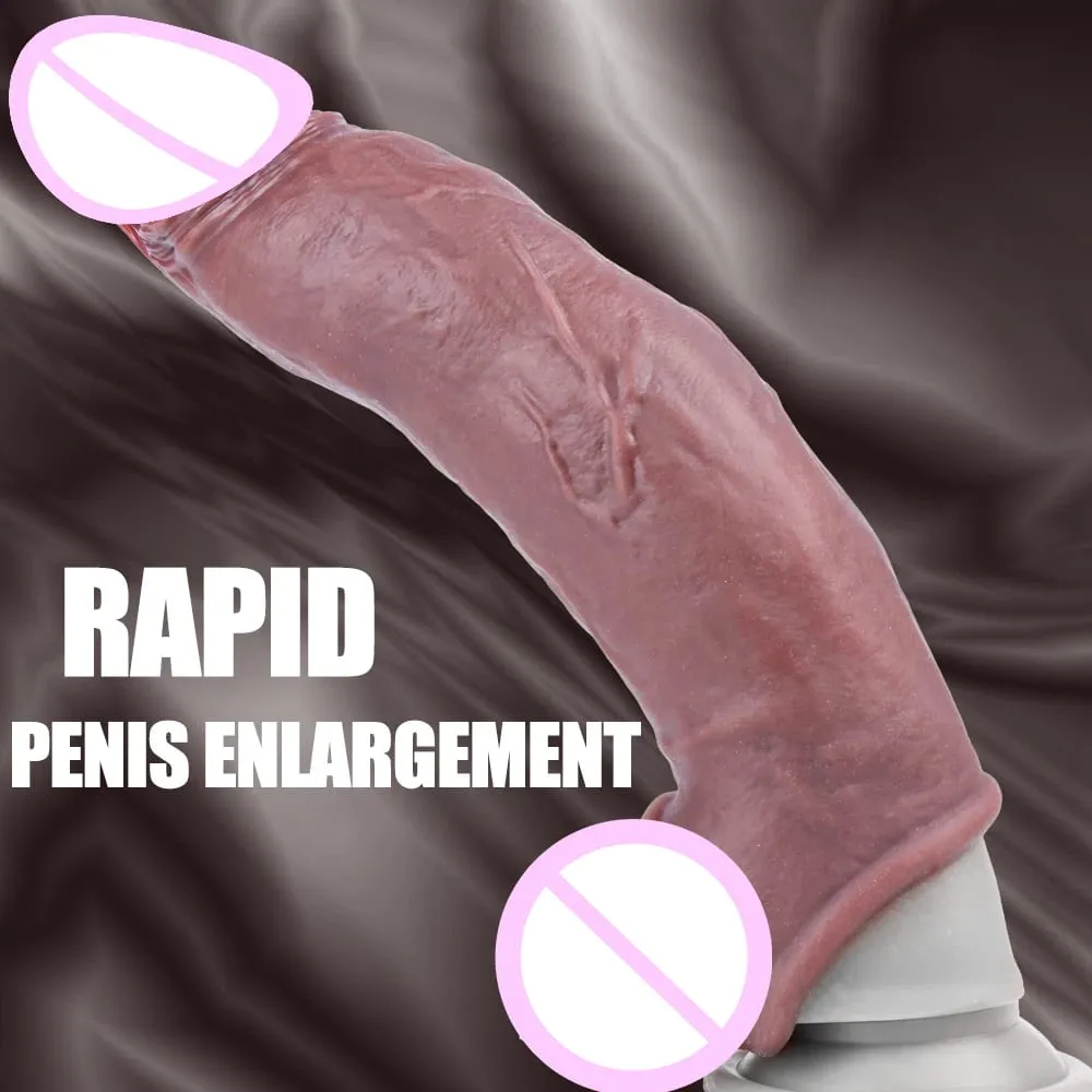 manggas para sa paninigas na Pagsasanay ng ari ng lalaki Sexy na may sapat na gulang na lalaki silikon ari ng lalaki manggas titi singsing extender male sex toy dildo titi